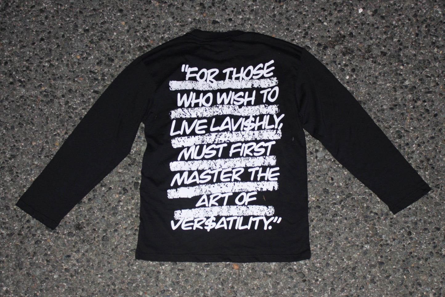 VER$A Black Long Sleeve Tee