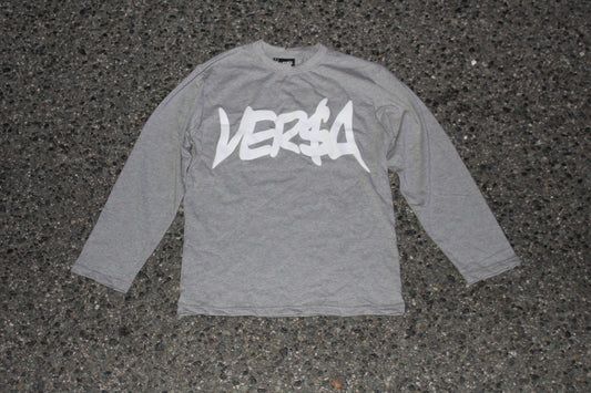 VER$A Grey Long Sleeve Tee