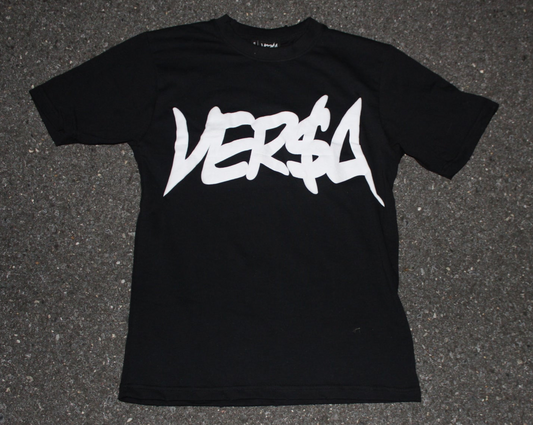 VER$A Black Short Sleeve  Tee