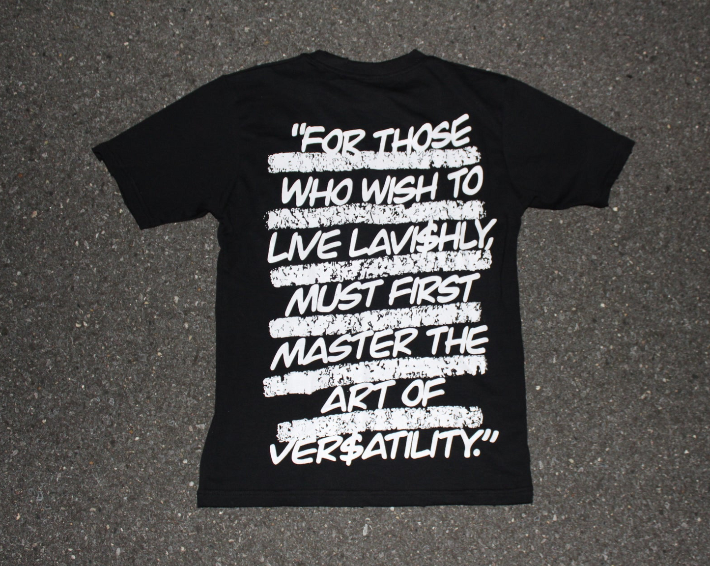 VER$A Black Short Sleeve  Tee